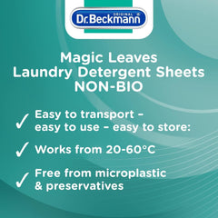 Dr Beckmann Magic Leaves Non Bio Laundry Detergent 25 Sheets Cloth Spring Fresh