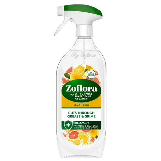 Zoflora Multipurpose Disinfectant Cleaner Spray Cut Grease Lemon Zing 800ml