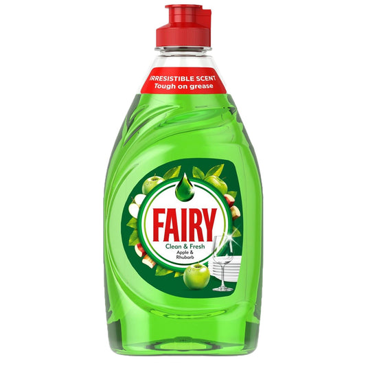 Fairy Washing Up Liquid Kitchen Dish Grease Cleaner Apple & Rhubarb 320ml
