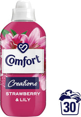 Comfort Fabric Conditioner Long Last Fragrance 30 Washes Strawberry & Lily 900ml
