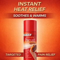 Masterplast Massaging Heat Spray 125ml Warming Spray for Muscle Injury & Back Pain