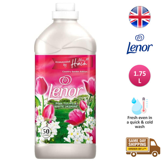 Lenor Fabric Conditioner Freshener Pink Tulips & White Jasmine 50 Washes 1.75L