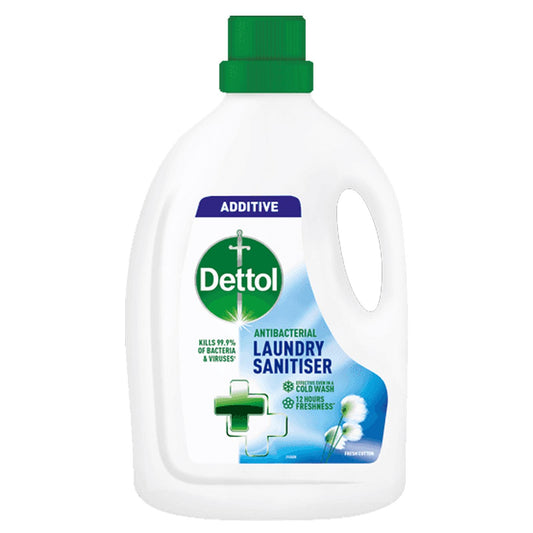 Dettol Laundry Sanitiser Anti Bacterial Cleanser Clothes Fabric Fresh Cotton 1L