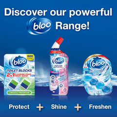 Bloo Limescale Prevention Toilet Block 2In1 Cleaning Foam Clean Fresh Blue Water