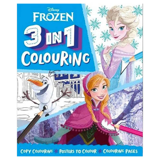Disney Frozen 3 In 1 Colouring Book Favourite Characters For Kids Boys Girls