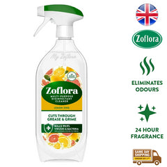 Zoflora Multipurpose Disinfectant Cleaner Spray Cut Grease Lemon Zing 800ml