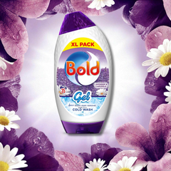Bold Washing Liquid Gel Laundry Detergent Lavender & Camomile 35 Washes 1225ml