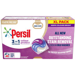 Persil 3 In 1 Colour Protect Laundry Capsules Keeps Colours Bright 40 Washe 844G