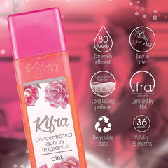 Kifra Pink Concentrated Laundry Rinse Fragrance Gentle Cloth 80W 200ml
