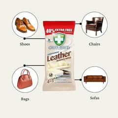 Green Shield Leather Wipes Surface Cleaner Dirt Remover 70S