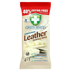 Green Shield Leather Wipes Surface Cleaner Dirt Remover 70S