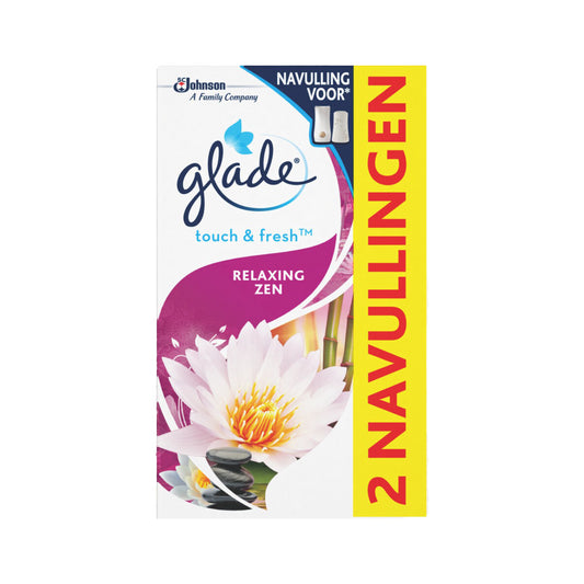 Glade Touch & Fresh Scented Refill Home Air Freshner Relaxing Zen Twin Pk 10ml