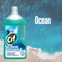 Cif Floor Cleaner Ocean 950ml Fresh Fragrance No Rinsing Leave Brillian Shine