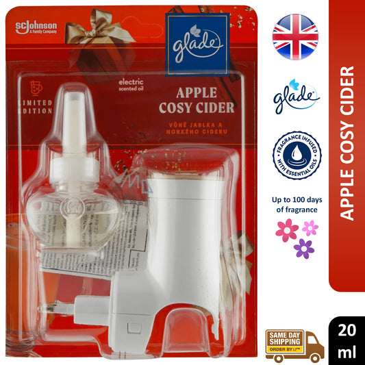 Glade Electric Plugins Scented Oil Refill Home Freshener Apple Cosy Cider 20ml