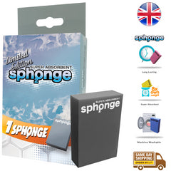 Sph2Onge Cleaning Sponge Non Drip Super Absorbent Surface Dirt Cleaner Grey