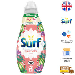 Surf Laundry Detergent Liquid Fabric Clothes Watermelon Breeze 24 Washes 648ml
