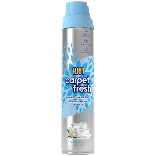 1001 Carpet Fresh Foam Spray Long Freshness Soft Jasmin & Linen 300ml