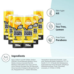 Original Source Shower Gel Zesty Lemon Tea Tree Natural Fragrance Scent 250ml