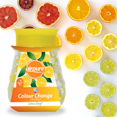Airpure Led Colour Changing Crystals Home Air Freshener Citrus Zing Fragrance