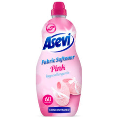 Asevi Fabric Softener Concentrate Pink Laundry Liquid 60 Washes 1.5L