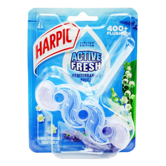 Harpic Rim Block Active Fresh Mediterranean Breeze Anti-Limescale Cleaning Foam