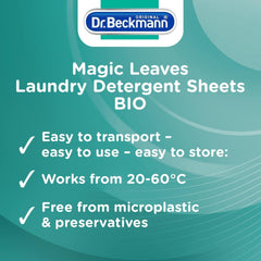 Dr Beckmann Magic Leaves Bio Laundry Detergent 25 Sheets Clothes Fresh Blossom