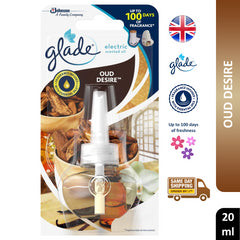 Glade Electric Plugin Oud Desire Scented Oil Fragrance Air Refill 20ml