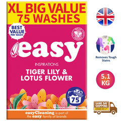 Easy Bio Washing Laundry Detergent Powder Cloths Fabric Cleaner 75 Washes 5.1Kg