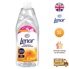 Lenor Clothes Steamer & Ironing Water Prevent Limescale Summer Breeze 1L
