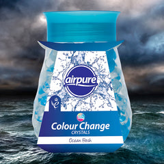 Airpure Led Colour Changing Crystals Home Air Freshener Ocean Fresh Fragrance