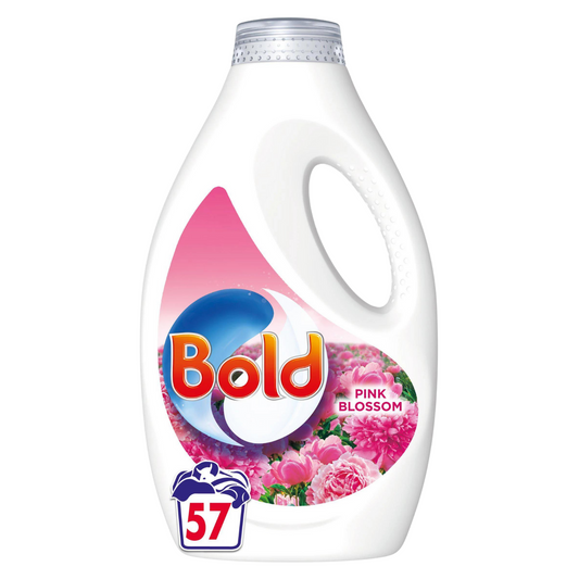 Bold Laundry Detergent Liquid Washing Clothes Fabric Pink Blossom Scent 57W