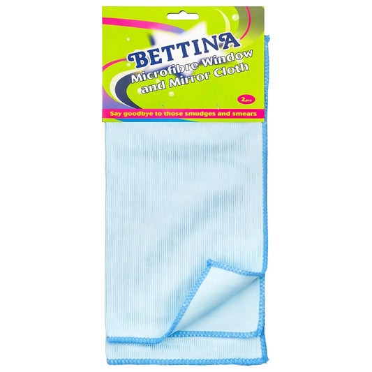 Bettina Microfibre Window & Mirror 2 Cloth Microfibre Technology Spotless Finish