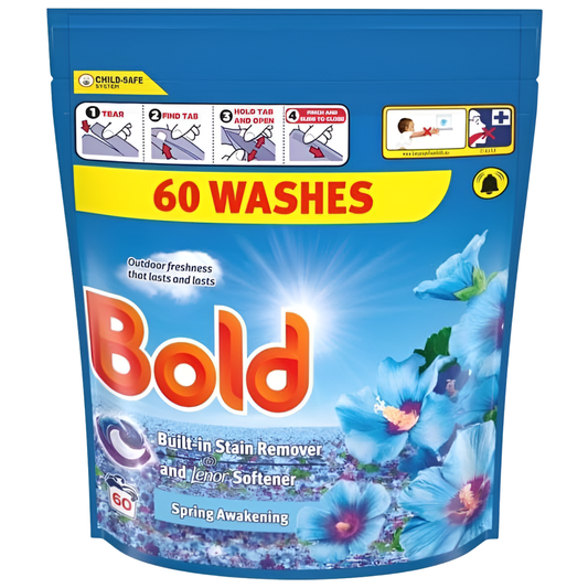 Bold Spring Awakening Laundry Pods 60 Washes 1182g Lenor Softener Stain Remover