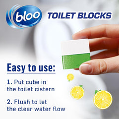 Bloo Toilet Blooks 2 In 1 Lemon Cleaning Foam Fresh Scent Limescale Prevention