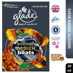 Glade Electric Plugin Smooth Amber Beats Scented Oil Fragrance Air Refill 20ml