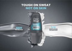 Dove Men+Care Clean Comfort Antiperspirant Deodorant Roll On 48H Protection 50ml
