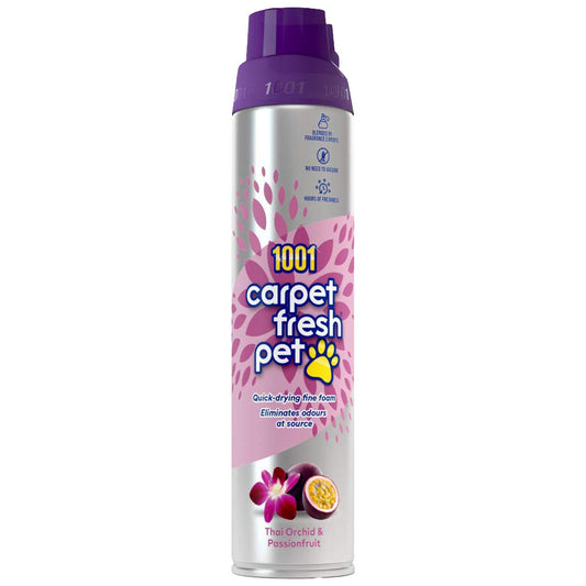 1001 Carpet Fresh Pet Foam Spray Thai Orchid & Passion Fruit 300ml