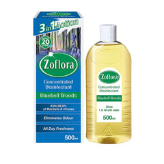 Zoflora 3In1 Concentrated Disinfectant Bluebell Woods Floor Liquid Cleaner 500ml