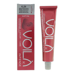 Intercosmo Voila 3C Womens Intense 4.24 Dark Irdi Copper Brown Hair Colour 60ml