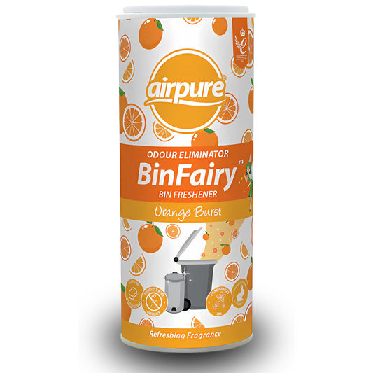 Airpure Bin Freshener Powder Fairy Odour Eliminator Orange Burst Fragrance