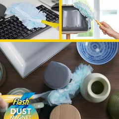 Flash Dust Standard Starter Magnet Duster TrapLock Pink Kit 1 Handle 4 Refills