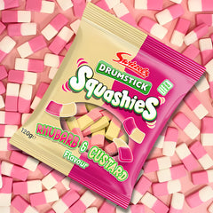 Swizzels Squashies Drumstick Rhubarb & Custard Flavour Sweet Candy 120G