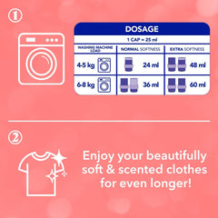 Asevi Clothes Fabric Softener Rosehip Laundry Liquid Long Last 60 Washes 1.38L