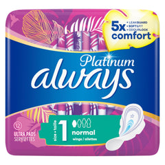 Always Platinum Normal Size 1 Sanitary Ultra Pads Towels With Wings Prevent Leak