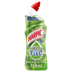 Harpic Active Fresh Toilet Gel Cleaner Lasting Fragrance Mountain Pine 750ml