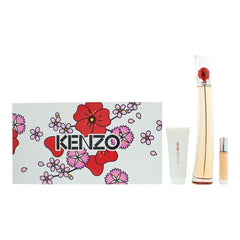 Kenzo Flower L'absolue Eau de Parfum 3 Piece Gift Set