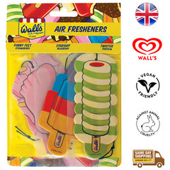 Walls Hanging Car Scented Air Freshener Odor Neutralizer Fragrance 3 Pack