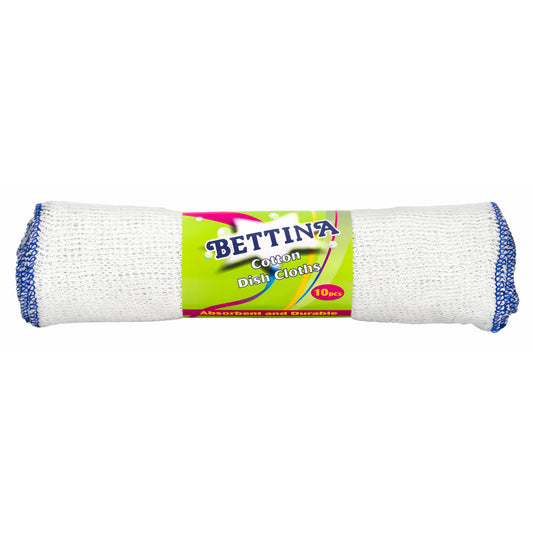 Bettina Cotton Dish Cloths 10pcs Scratch Free Cleaning Experience & Eco Friendly