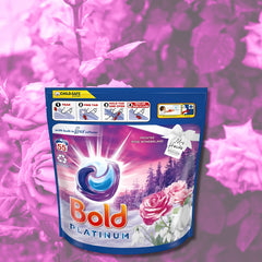 Bold Pods Laundry Detergent & Gel Lenor Fabric Conditioner Frosted Rose Bundle