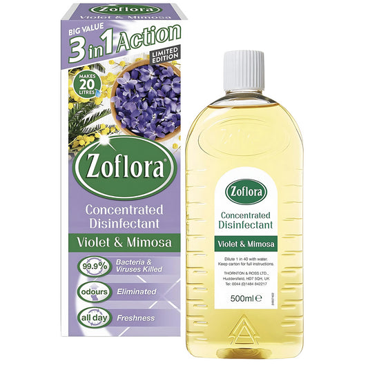 Zoflora Multipurpose Concentrated Disinfectant Violet & Mimosa Cleaner 120ml
